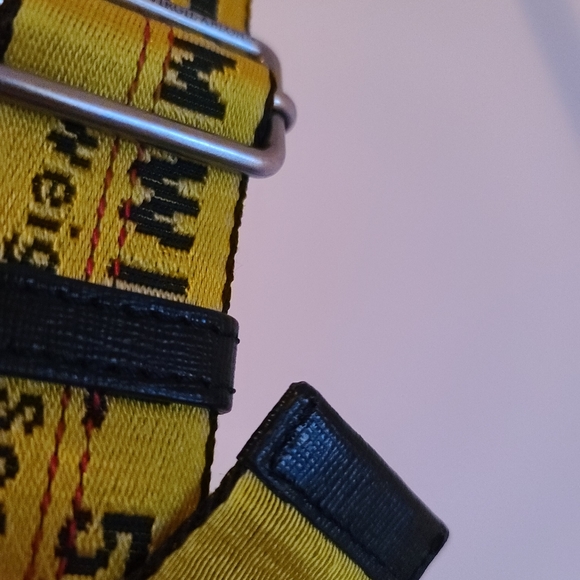 Off-white Saffiano leather diagonal stripes bag - Picture 4 of 8